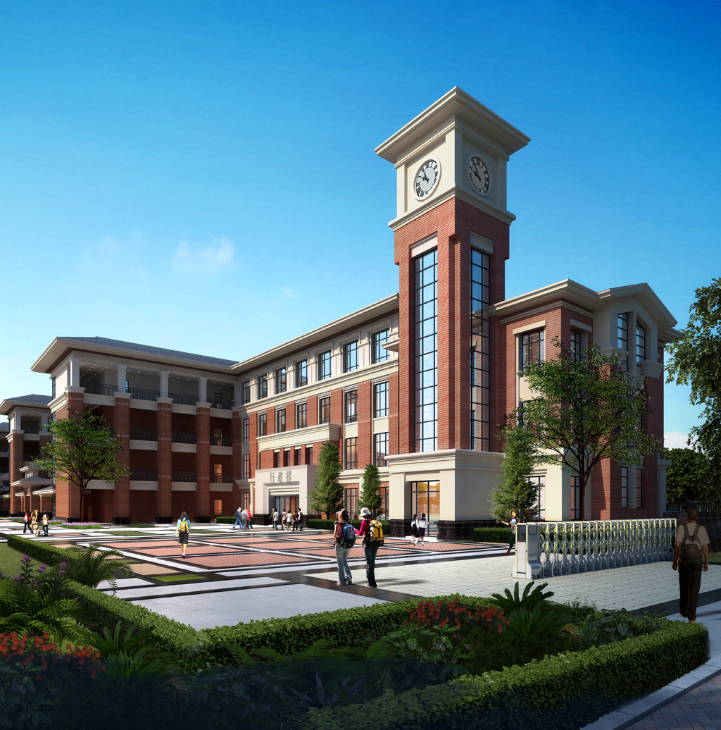 06校门入口透视图